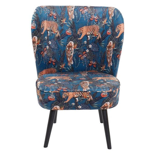 Armchair Dekodonia Green Wood Polyester (62 x 61 x 87 cm) Dekodonia