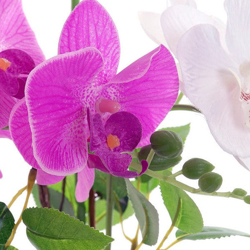 Decorative Flower Dekodonia Foam Cloth Iron Stoneware (2 pcs) Dekodonia