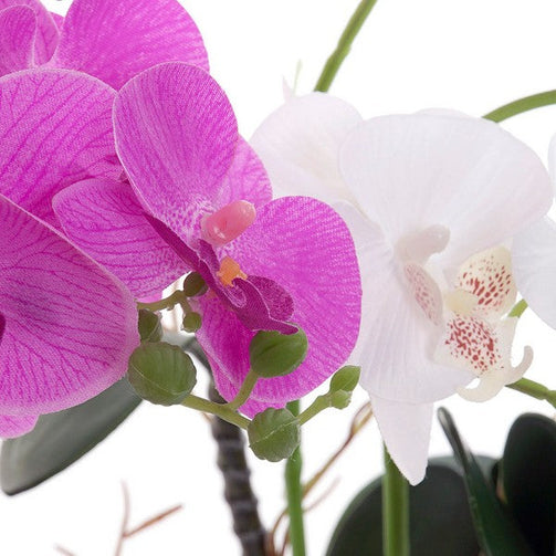 Decorative Flower Dekodonia Foam Cloth Iron Stoneware (2 pcs) Dekodonia