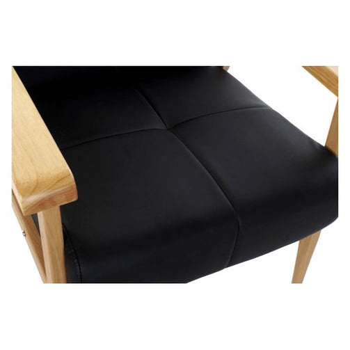 Armchair Dekodonia Black Wood Metal Polyurethane (68 x 75 x 78 cm) Dekodonia
