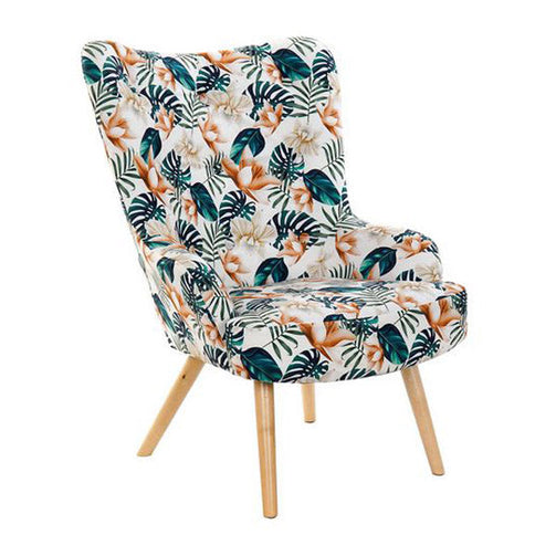 Armchair Dekodonia Multicolour Birch Polyester (76 x 74 x 74 cm) Dekodonia