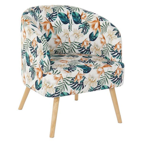 Armchair Dekodonia Multicolour Birch Polyester (70 x 68 x 55 cm) Dekodonia