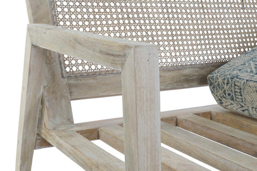 Armchair Dekodonia Cotton Mango wood (115 x 72 x 73 cm) Dekodonia