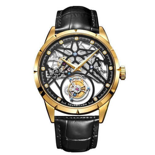 2020 New Model GIV Original Tourbillon men watch top brand luxury double Skeleton Sapphire man clock Relogio Masculino - Seewest