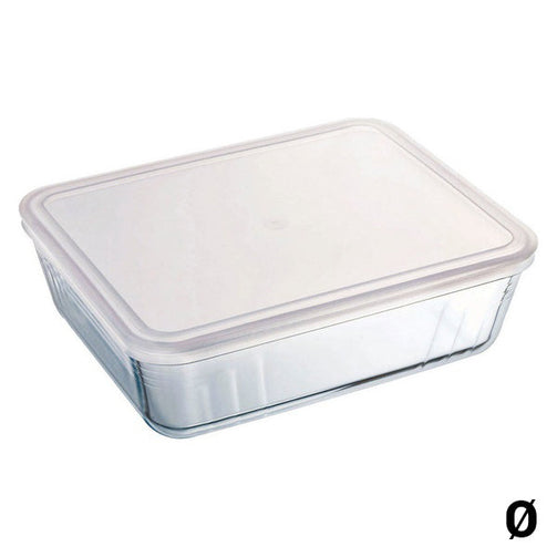 Hermetic Lunch Box Pyrex C&F Transparent Borosilicate Glass Pyrex