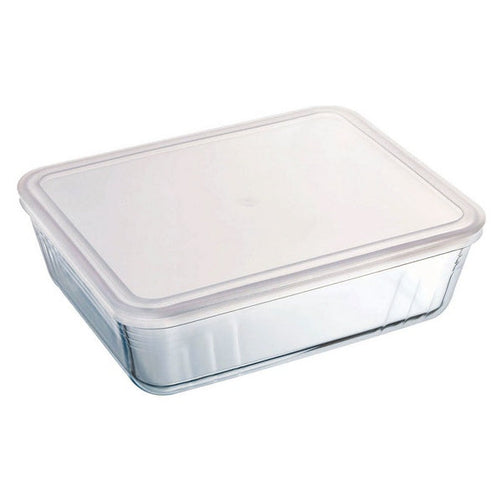 Hermetic Lunch Box Pyrex C&F Transparent Borosilicate Glass Pyrex