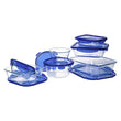 Set of lunch boxes Pyrex Cook & Go (7 pcs) Transparent Borosilicate Glass Pyrex