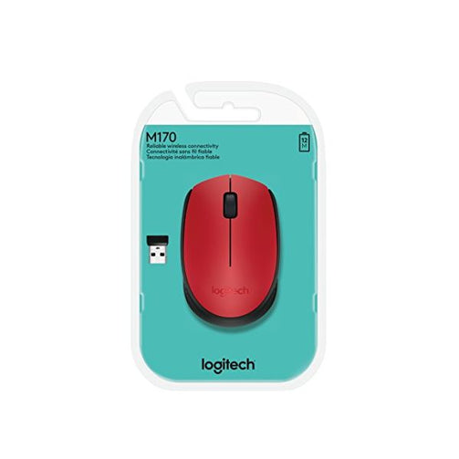 Wireless Mouse Logitech M171 1000 dpi Black Red Logitech