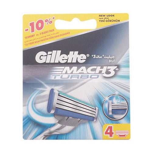 Replacement razorblade Mach 3 Turbo Gillette (4 uds) Gillette