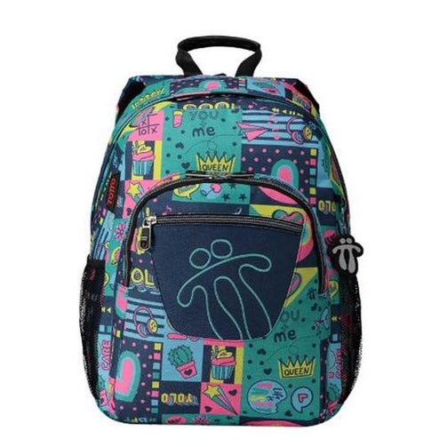 School Bag Queen Totto Acuareles Green (44 X 35 x 14 cm) Totto