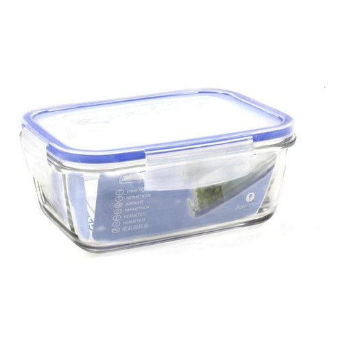 Hermetic Lunch Box Borgonovo Transparent Rectangular Borgonovo