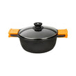 Casserole with lid BRA Efficient (20 cm) Black BRA