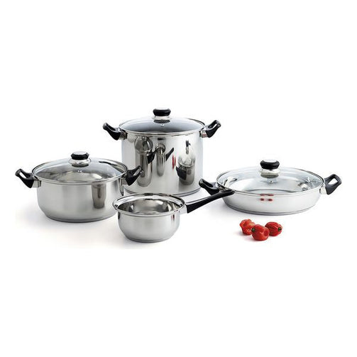 Casserole with glass lid Quid Habitat Stainless steel Quid