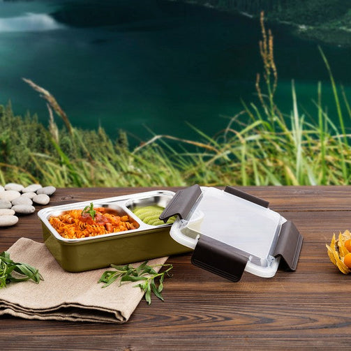 Lunch box Quid GO XTREM Stainless steel (22,5 x 16 x 7 cm) Quid