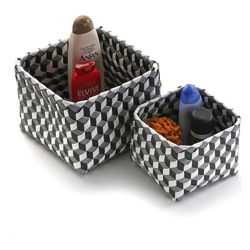 Basket set polypropylene (2 Pieces) (25 x 20 x 25 cm) BigBuy Home