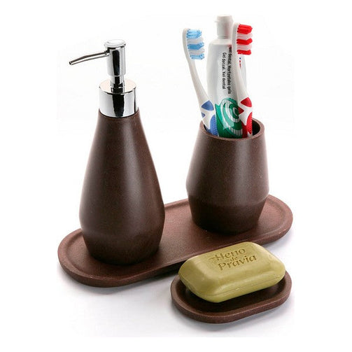 soap dish Resin Brown BigBuy Home