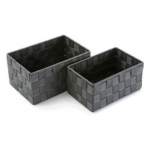 Multi-purpose basket Grey (2 Pieces) BigBuy Home