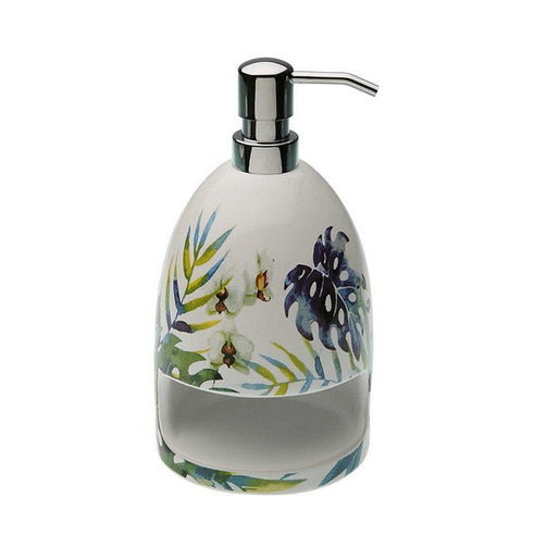 Soap Dispenser Tropical Ceramic BigBuy Home