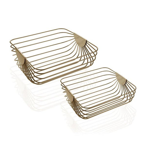 Centerpiece Steel (35 x 13 x 35 cm) (2 pcs) BigBuy Home