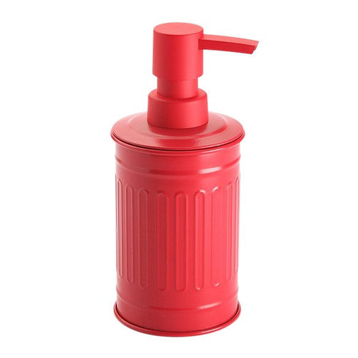 Soap Dispenser Steel Red BigBuy Home