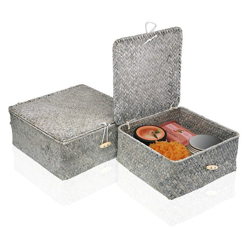 Basket set Marine algae (2 Pieces) (23 x 10 x 23 cm) BigBuy Home