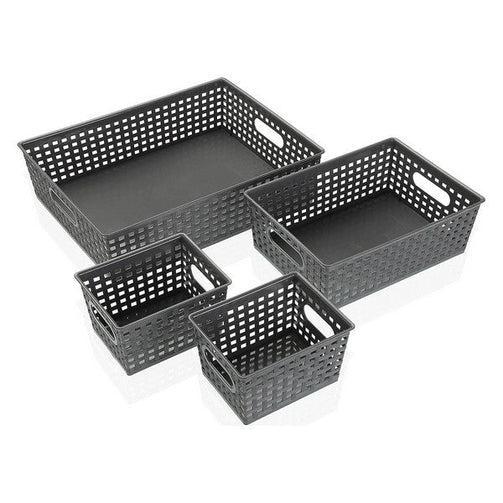 Basket set polypropylene (4 Pieces) BigBuy Home