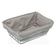 Breadbasket Metal Textile Grey BigBuy Home