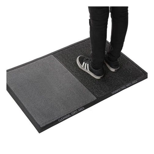 Doormat Disinfectant Grey Polyester BigBuy Home