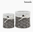 Set of Baskets Homania 2978 (2 pcs) Grey BigBuy Home