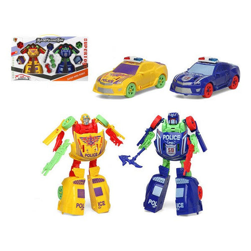 Robot car (2 uds) Yellow Blue 112659 (2 Uds) BigBuy Fun