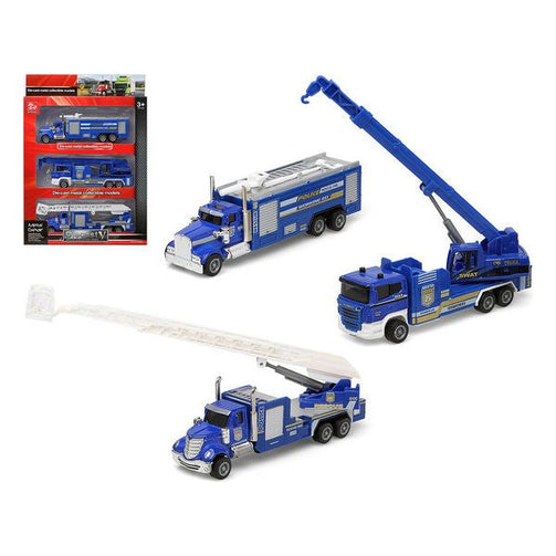 Set of cars Police officer Blue 110905 (3 Pcs) BigBuy Fun