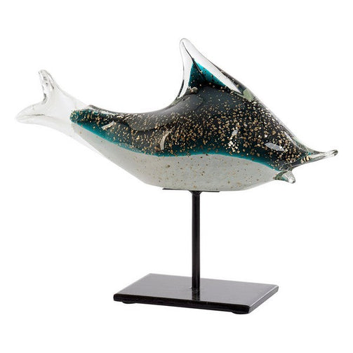 Decorative Figure Dekodonia Metal Crystal Fish (30 x 8 x 21 cm) Dekodonia