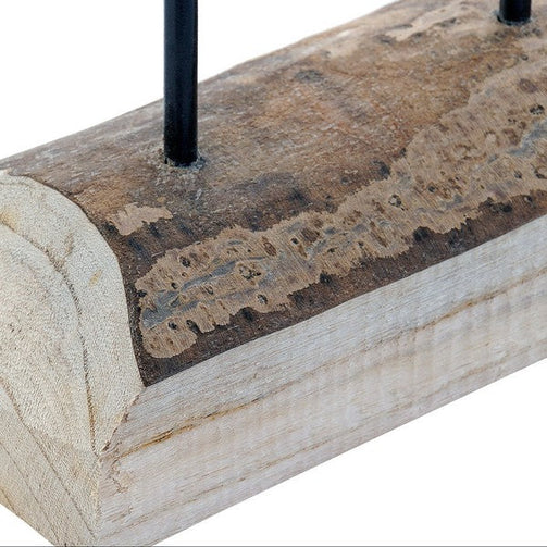 Decorative Figure Dekodonia Metal Paolownia wood (41 x 10 x 44 cm) Dekodonia