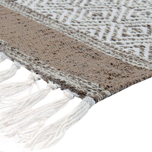 Carpet Dekodonia Beige Cotton Rhombus (230 x 160 cm) Dekodonia