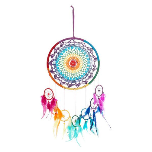 Dream Catcher Dekodonia Multicolour Cotton Feather (27 x 70 cm) Dekodonia