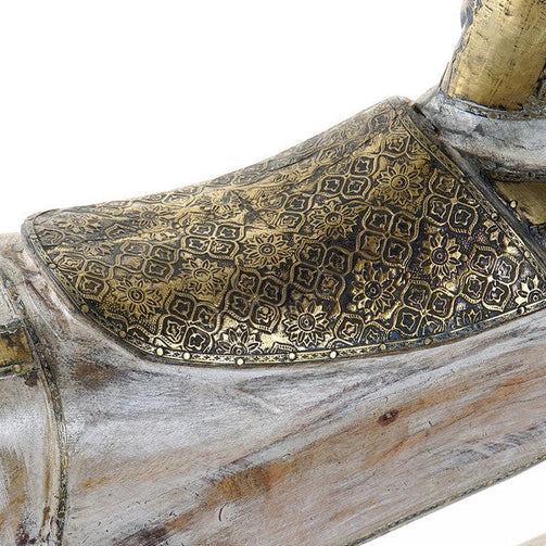 Decorative Figure Dekodonia Horse Brass Mango wood (61 x 10 x 58 cm) Dekodonia