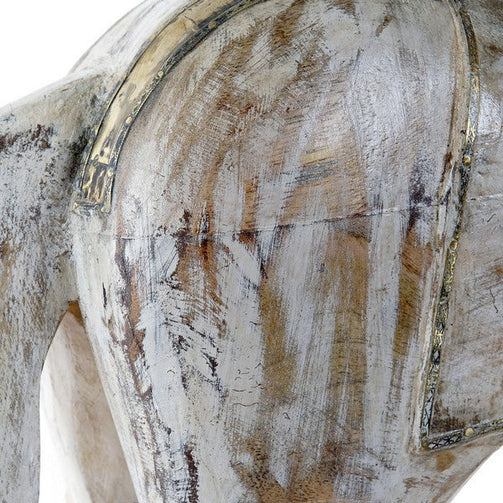 Decorative Figure Dekodonia Horse Brass Mango wood (61 x 10 x 58 cm) Dekodonia