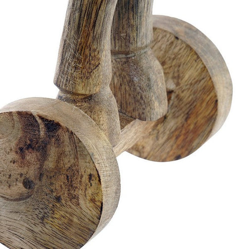 Decorative Figure Dekodonia Horse Rope Mango wood Natural (38 x 10 x 50 cm) Dekodonia