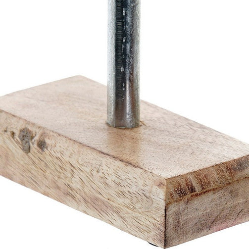 Decorative Figure Dekodonia Aluminium Mango wood Natural (28 x 13 x 38 cm) Dekodonia