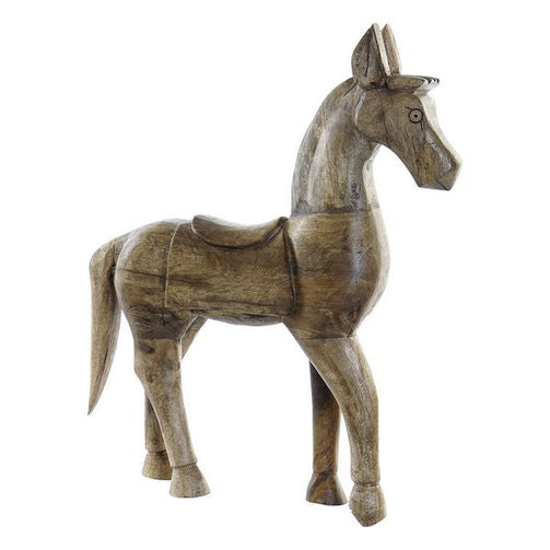 Decorative Figure Dekodonia Wood Metal Horse (37 x 9 x 46 cm) Dekodonia