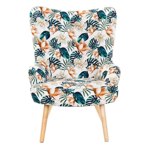 Armchair Dekodonia Multicolour Birch Polyester (76 x 74 x 74 cm) Dekodonia