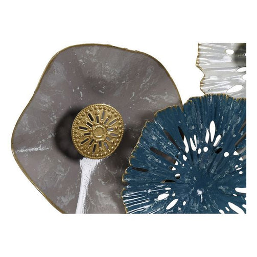 Wall Decoration Dekodonia Green Metal Tropical Flowers Dekodonia