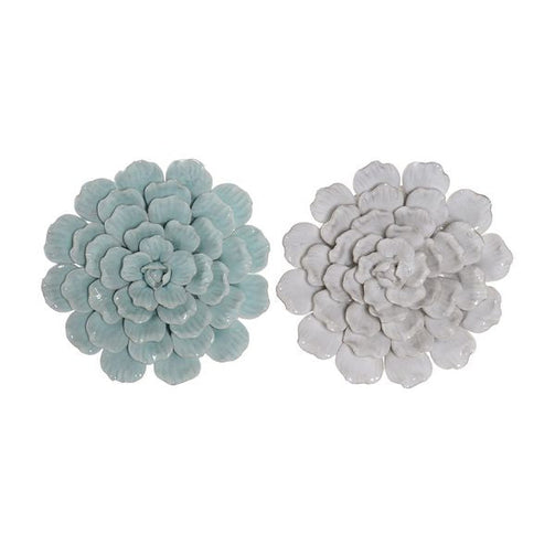 Wall Decoration Dekodonia Flower terracotta Traditional (2 pcs) Dekodonia