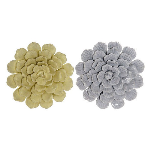 Wall Decoration Dekodonia Flower terracotta (2 pcs) Dekodonia