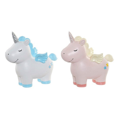 Decorative Figure Dekodonia Resin Unicorn (2 pcs) (22 x 11 x 21 cm) Dekodonia