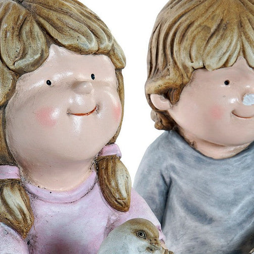 Decorative Figure Dekodonia Fibreglass Boys (2 pcs) (26 x 28 x 33 cm) Dekodonia