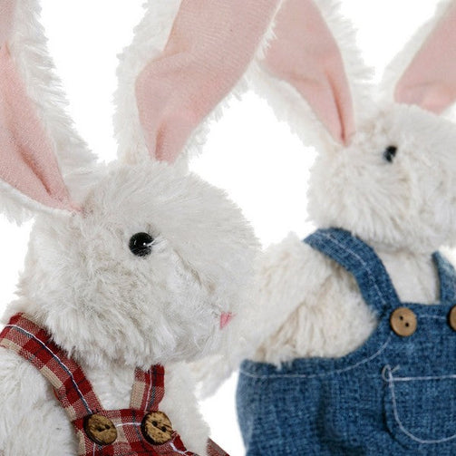 Decorative Figure Dekodonia Polyester Rabbit (17 x 10 x 53 cm) (2 pcs) Dekodonia