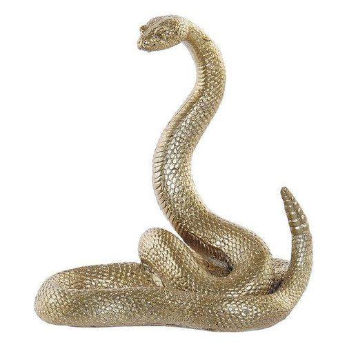 Sculpture Dekodonia Snake Golden Resin (17 x 12 x 18 cm) Dekodonia