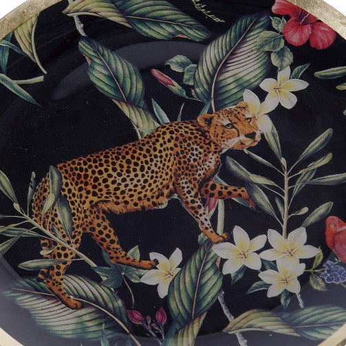 Valet Tray Dekodonia Crystal Colonial Leopard (20 x 20 x 2 cm) Dekodonia