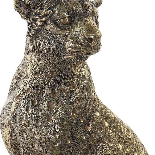 Sculpture Dekodonia Leopard Golden (14 x 11 x 26 cm) Dekodonia